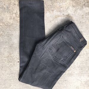 7 for all mankind grey straight Leg Jeans sz 28